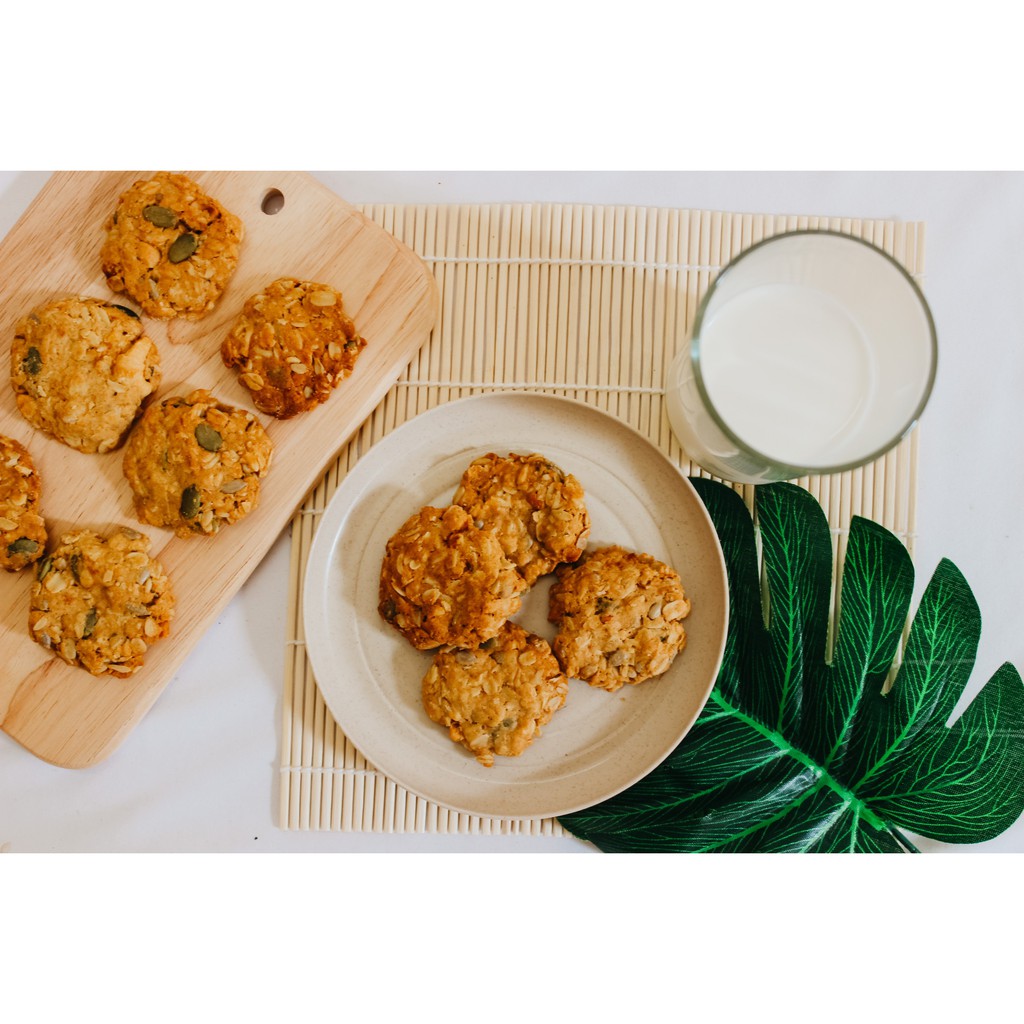 Bánh giảm cân cookies nguyên cám siêu hạt 100gr 1994food - Ăn kiêng, giảm cân, ăn vặt cực ngon, bổ dưỡng | BigBuy360 - bigbuy360.vn