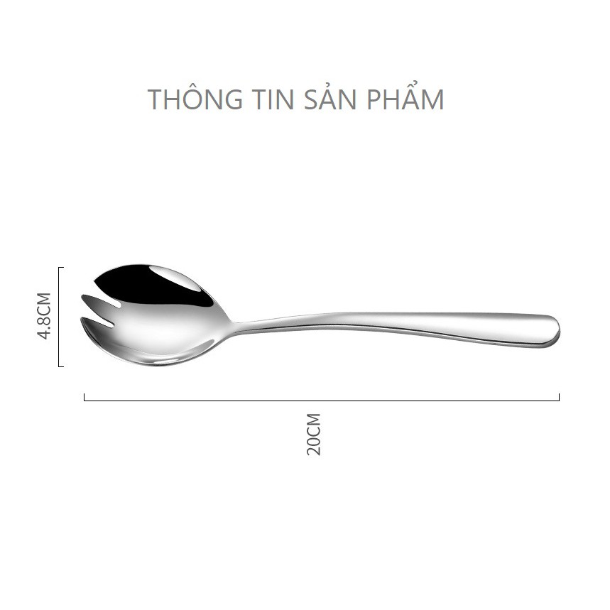 Thìa muỗng trộn salad inox 304 cao cấp