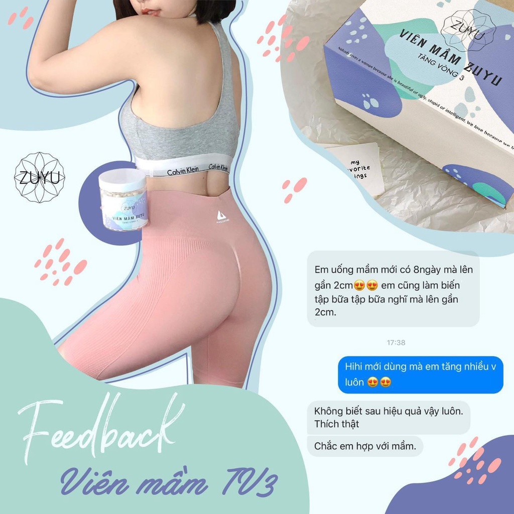 Viên Mầm ZuYu Tăng Vòng 3 [Hộp 300 Viên, Mua 1 Tặng 1+Thước Dây