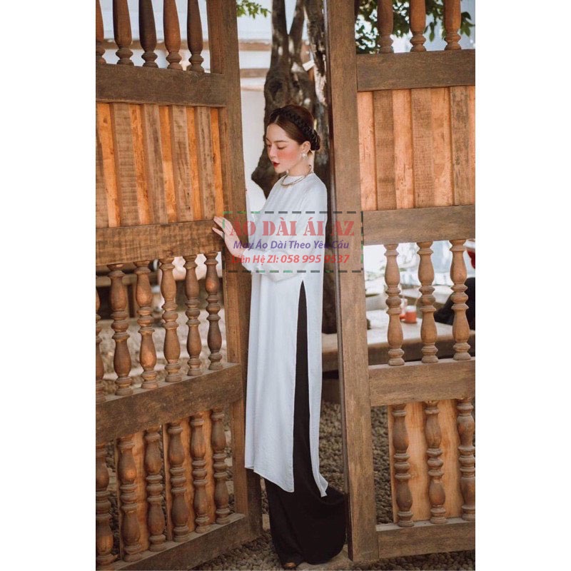 BigSize Áo Dài Cách Tân Nữ Dáng Suông Tay Dài Cổ Tròn AD10