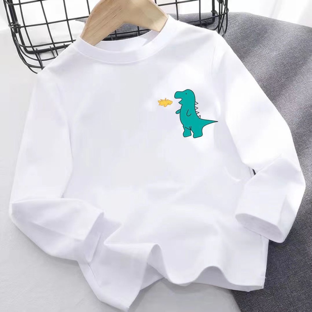 Áo Thun Cotton Trơn Dài Tay Phong Cách Mới 2022 Cho Bé Trai