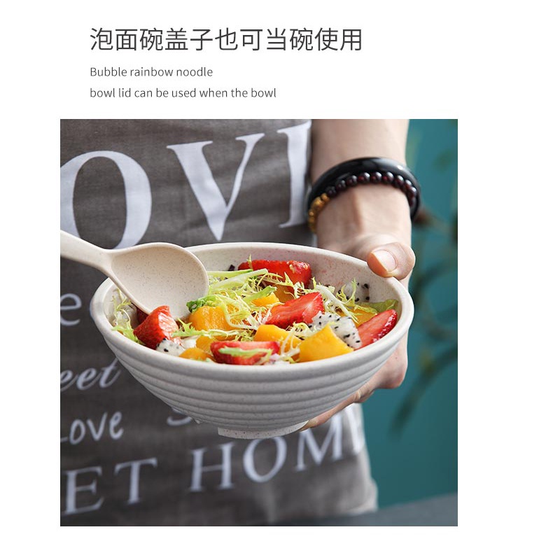 Bộ tô muỗng đũa chất liệu lúa mạch phong cách Nhật Bản độc đáo