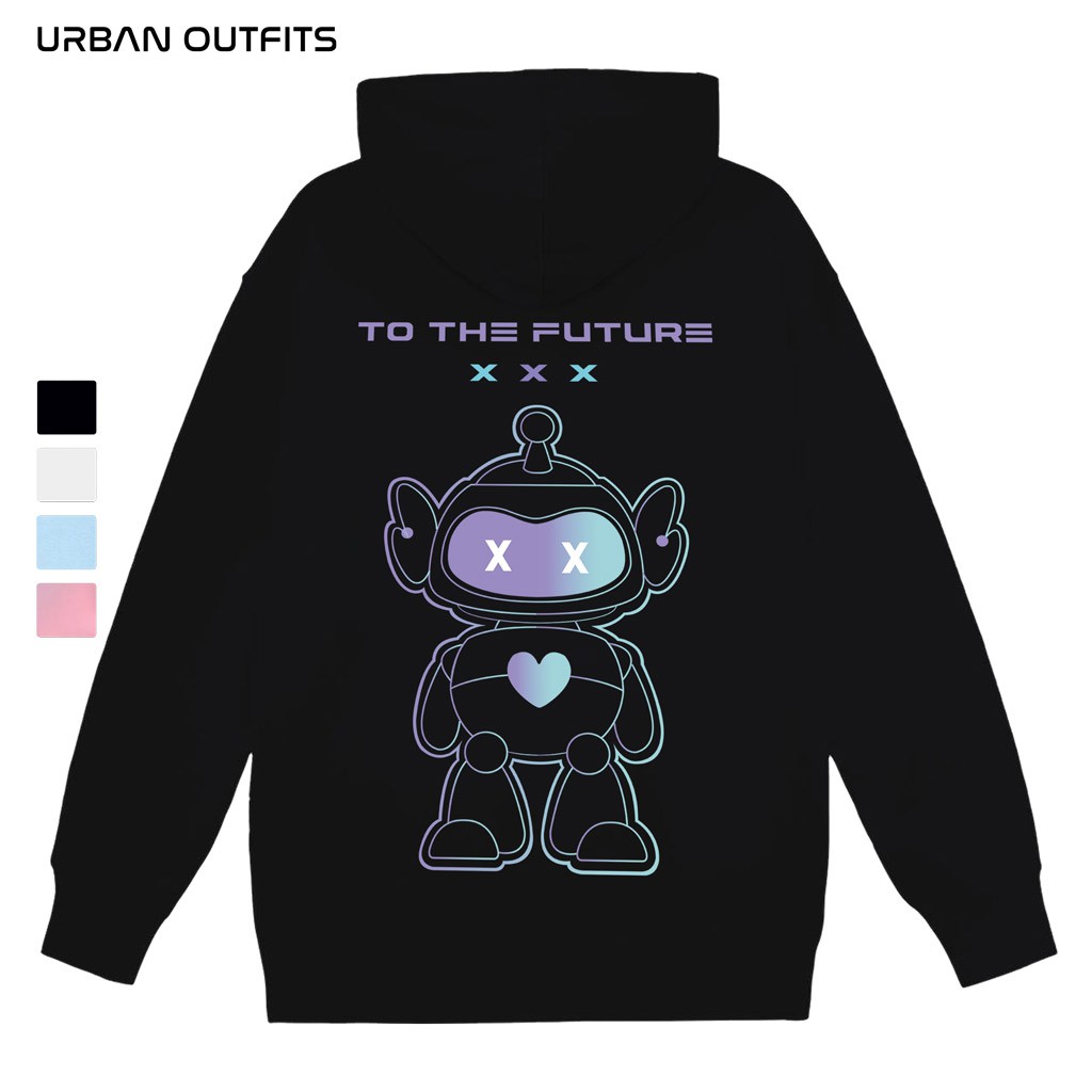 Áo Hoodie Nam Nữ Form Rộng URBAN OUTFITS In To The Future UO HOO02 Chui Đầu Thun Cotton Nỉ Local Brand