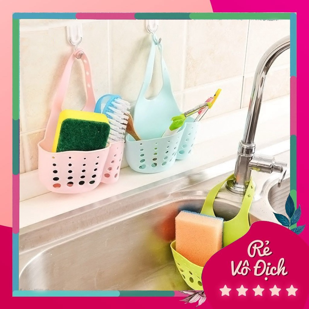 Giỏ Đựng Giẻ Rửa Chén Bát, Giỏ Nhựa Treo Bồn Rửa Bát Đa Năng Thông Minh