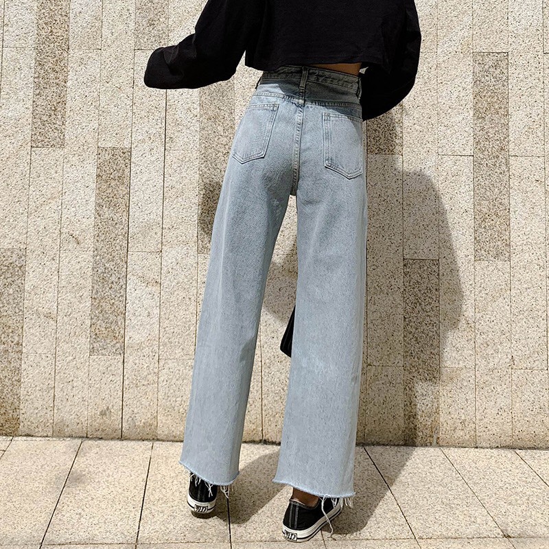 FS50K_Quần Jeans Nữ Ống Rộng Túi Màu Cao Cấp OHS111 | WebRaoVat - webraovat.net.vn
