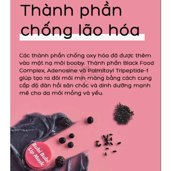 Mặt Nạ Ngủ Môi Dưỡng Ẩm Chống Lão Hóa Unpa Bubi Bubi Lip Mask 9g