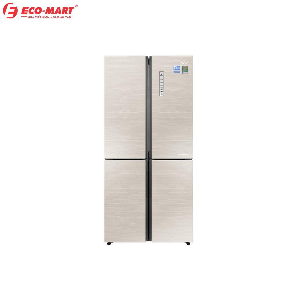 Tủ lạnh Aqua 4 cửa màu vàng sọc AQR-IG525AM(GG)