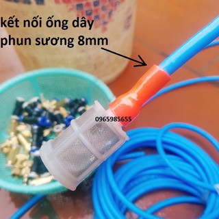 Chõ, rọ bằng nhựa lọc nước, lọc cặn rác bẩn cho bơm phun sương ống 8mm, 8 ly