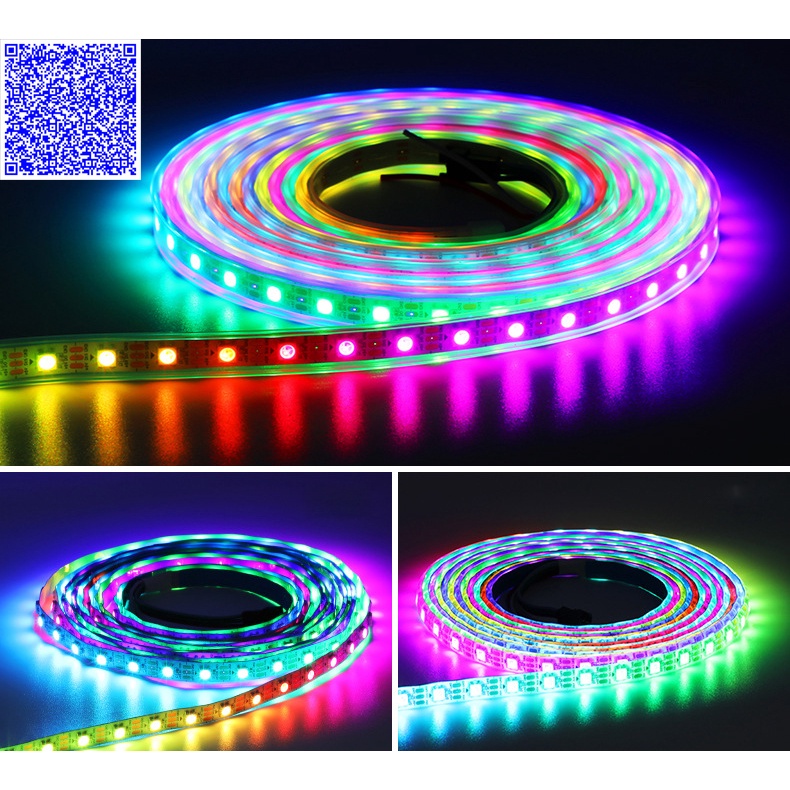 ĐÈN LED FULL MÀU ARGB NEOPIXEL WS2812B 5V 60LED/MÉT DÂY 1 MÉT