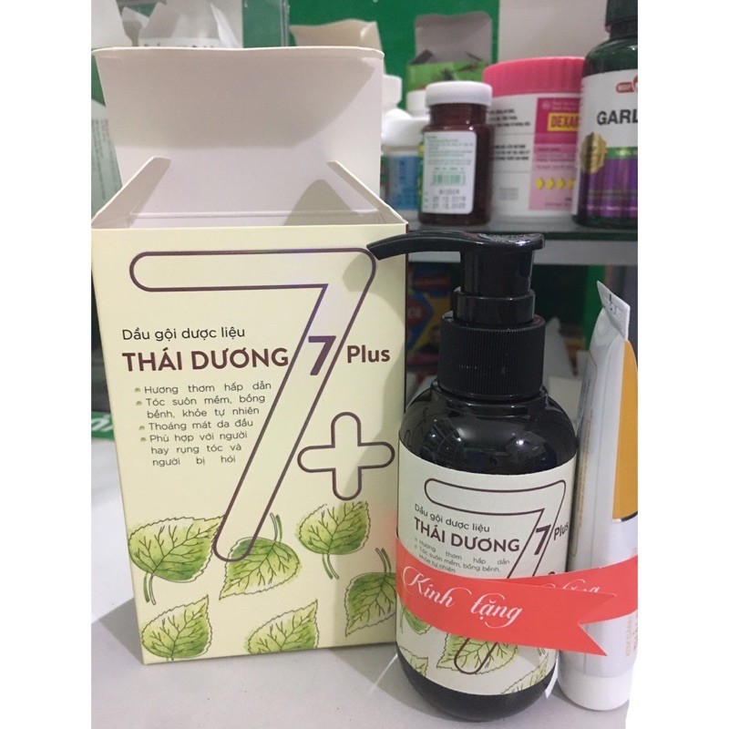 Dầu gội dươc liệu Thái dương 7 plus tặng kem đánh răng 100ml( tiện lợi khi mang theo so với chai 250ml)