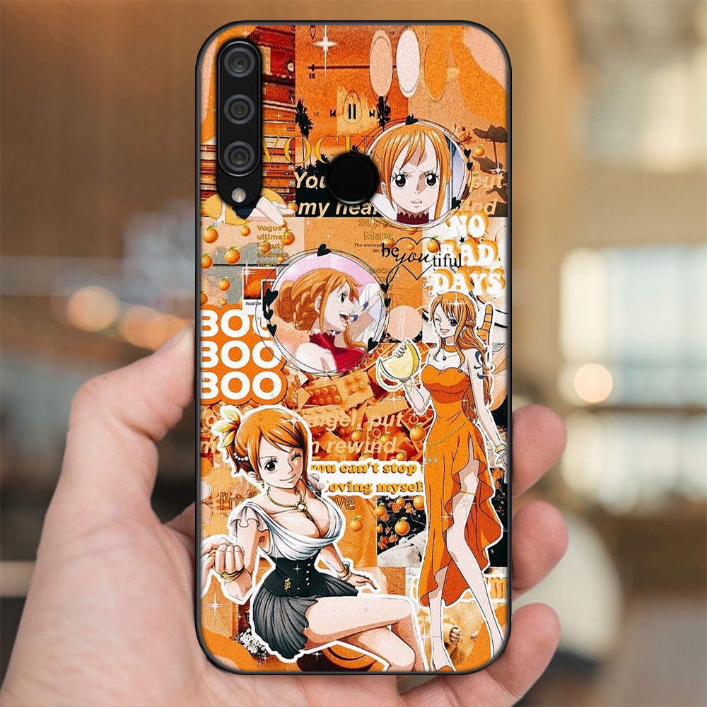 Ốp lưng Huawei Y6P viền đen in hình Nami One Piece Đảo Hải Tặc