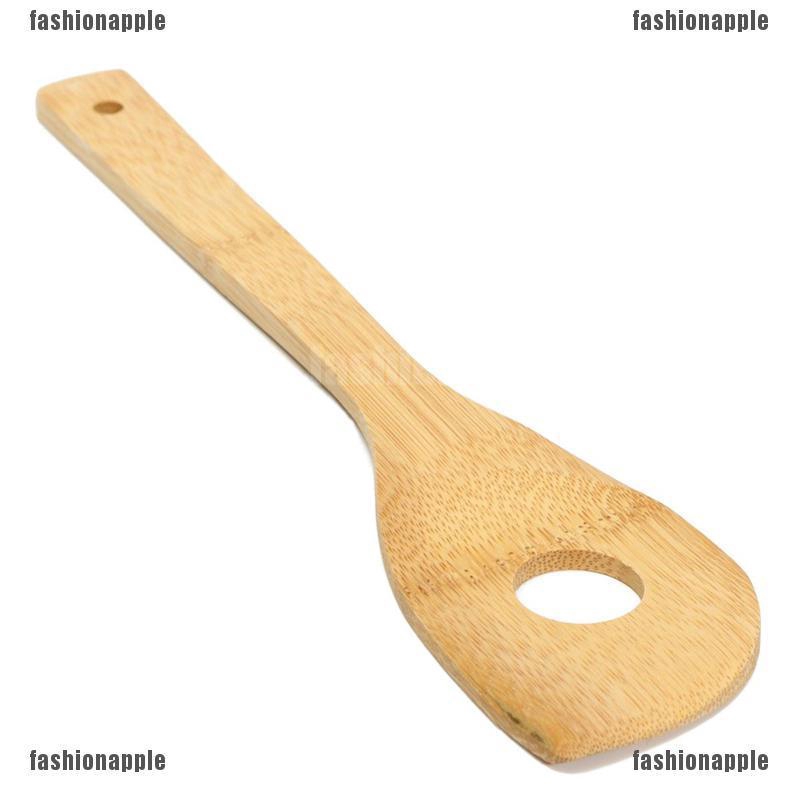 Bộ 6 Dụng Cụ Nấu Ăn Bằng Gỗ Tre Tự Nhiên Chất Lượng Cao