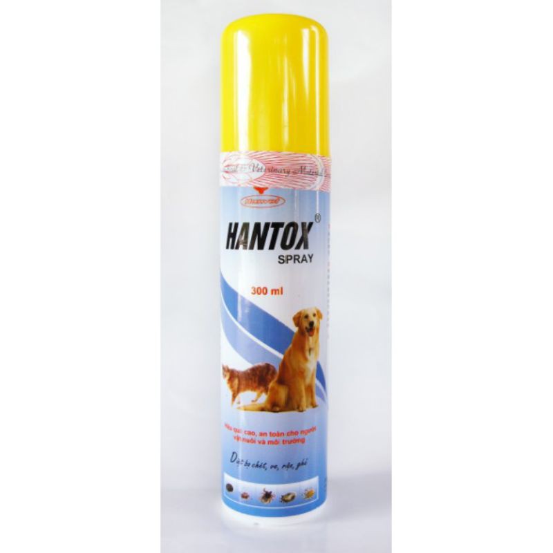 Thuốc Xịt trị ve ghẻ, trị bọ chét chó mèo - Hantox Spray 100 - 300 ml