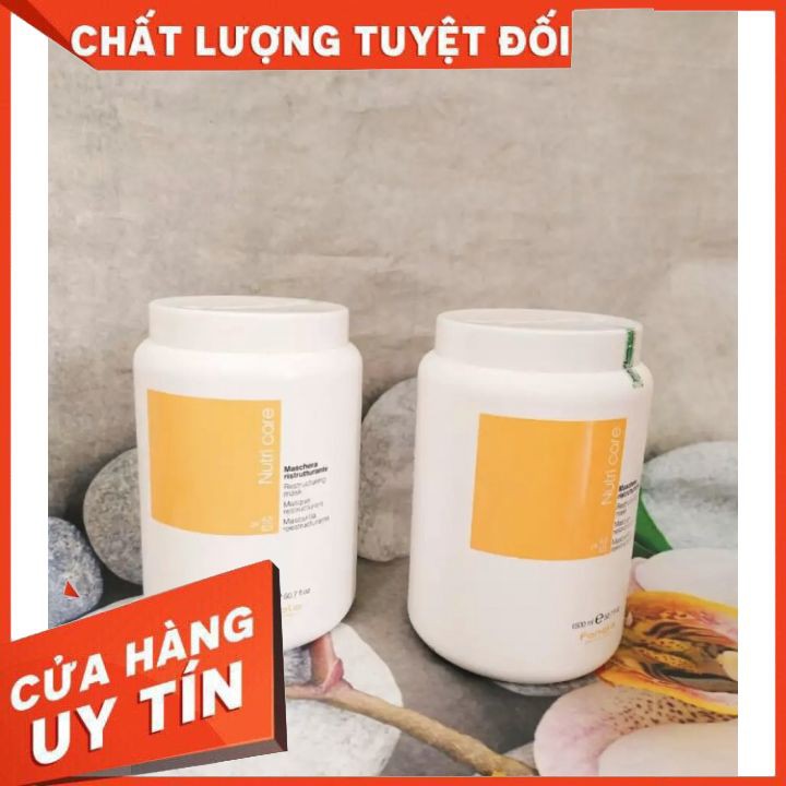 [HÀNG CHÍNH HÃNG] Hấp dầu (ủ tóc) Fanola- Nutricare 1500ml hàng chuẩn Italia, thơm mùi sữa bò.phục hồi hư tổn giúp tóc b