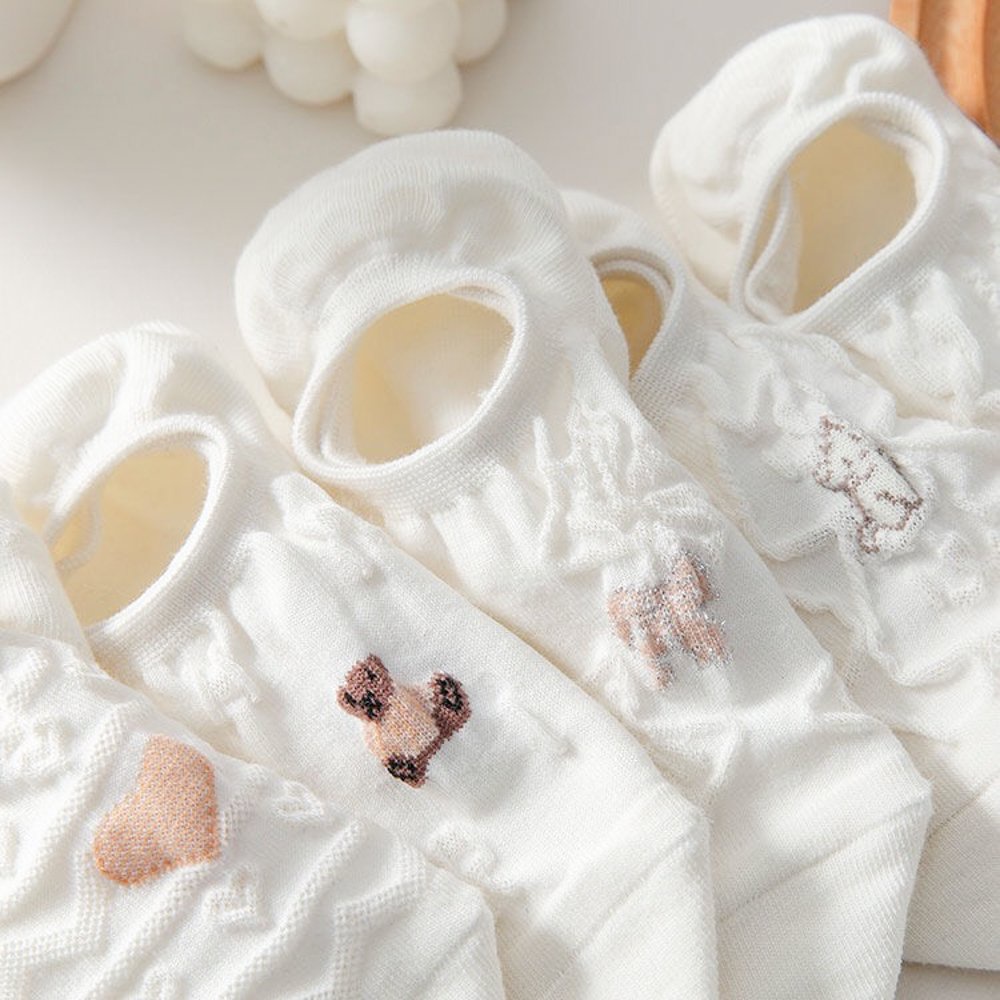 Tất nữ không cổ họa tiết thanh lịch phong cách hàn quốc chất liệu co dãn thấm hút mồ hôi