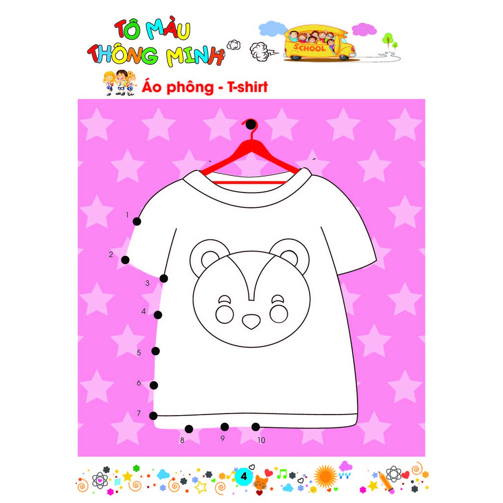 Sách - Tô màu nối số thông minh chủ đề động vật dưới nước