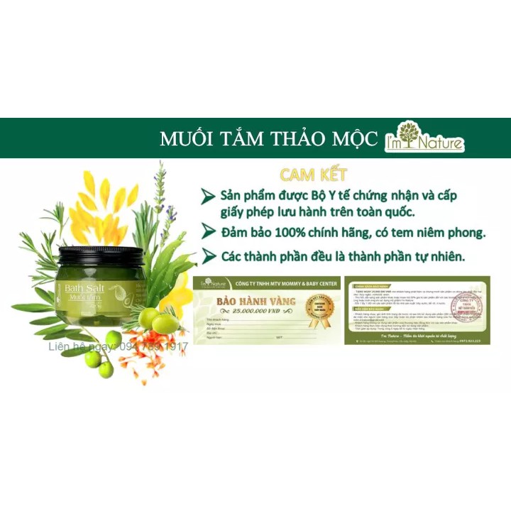 (Chính Hãng) Muối Tắm Thảo Mộc I'M NATURE Giảm Mụn Lưng - Rôm Sảy - Thâm Nang Lông 220Gr