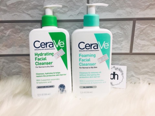 Sữa rửa mặt Cerave Foaming Facial Cleanser DA KHÔ VÀ DA DẦU 236ml/355ml