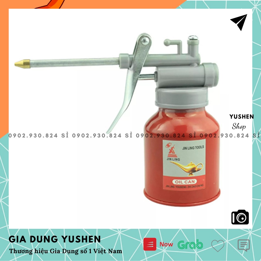 BÌNH XỊT DẦU NHỚT 250ML CÓ VÒI KIM LOẠI DÀI DÙNG CHÂM, TRA DẦU THIẾT BỊ MÁY MÓC CÁC LOẠI - GIA DỤNG YUSHEN - BXN04
