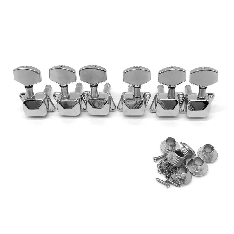 SUP 6Pcs L/R Acoustic Guitar Machine Head Knobs Folk Guitar String Tuning Pegs Tuner