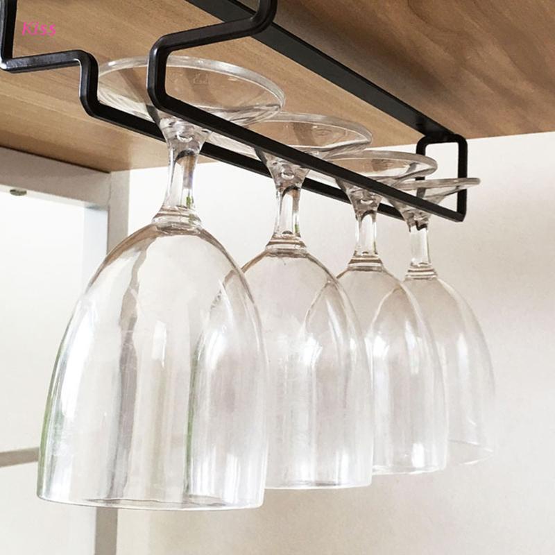Giá đỡ ly rượu vang treo dưới tủ chén không cần đục lỗ cho nhà bếp/quán bar