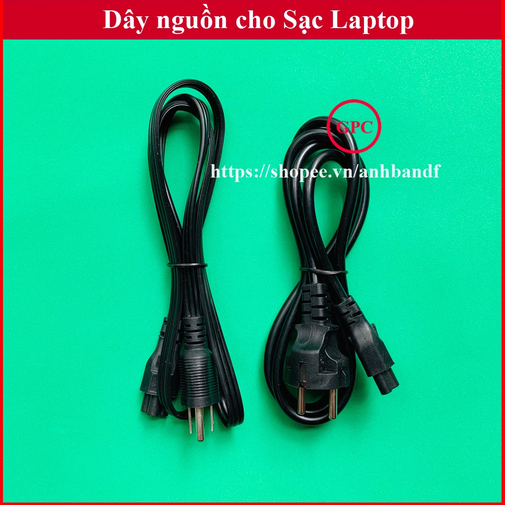 Dây nguồn Laptop cắm vào sạc dẹt 1,5m màu đen [FREE SHIP ĐƠN TỪ 50K]