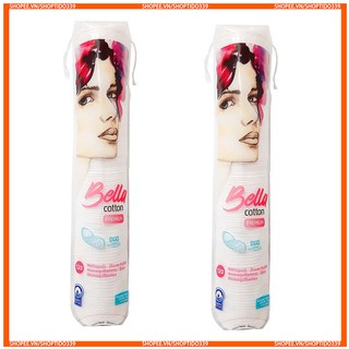 Bông tẩy trang cotton Bella 120 miếng làm sạch lớp trang điểm