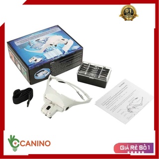 Kính lúp 🐸FREESHIP🐸 Kính lúp đeo đầu có đèn V5