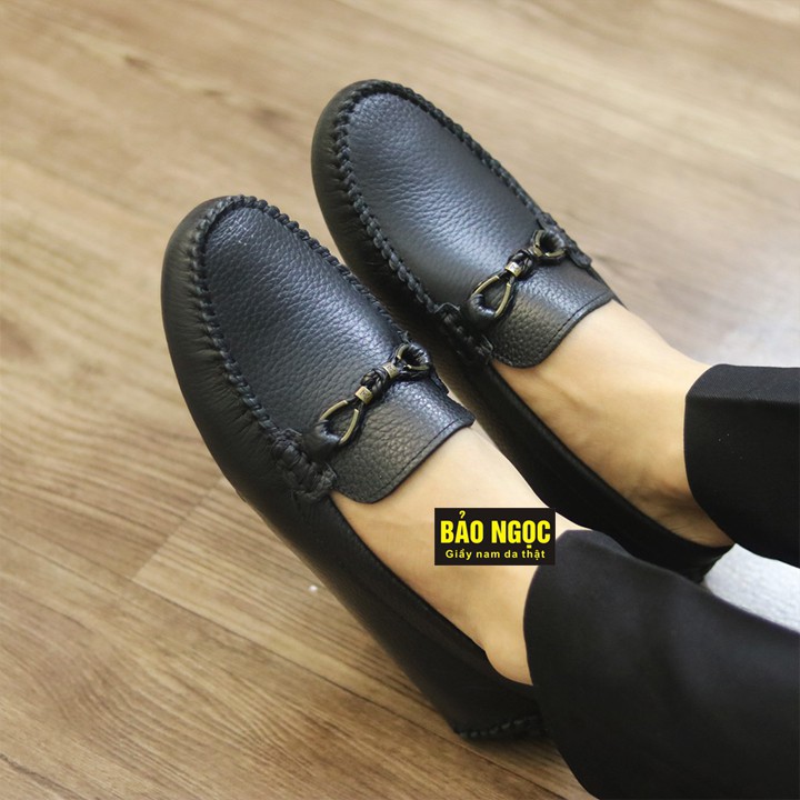 GIÀY LƯỜI NAM - GIÀY MỌI NAM CHẤT DA BÒ MỀM 100% - ĐẾ CAO SU BÊT KHÂU CHẮC CHẮN - MÃ M9819