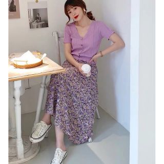 Chân váy hoa dáng dài 618 hàng QC