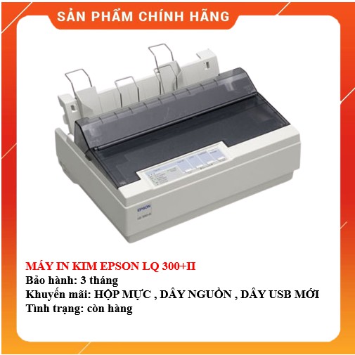 MÁY IN KIM EPSON LQ 300+II - KÈM HỘP MỰC , DÂY NGUỒN , DÂY USB MỚI - AALO.VN