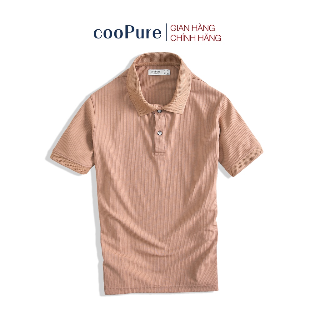 Áo thun polo nam cooPure, chất polo len thoáng mát, bo viền cách điệu NO.8115 (5 màu)