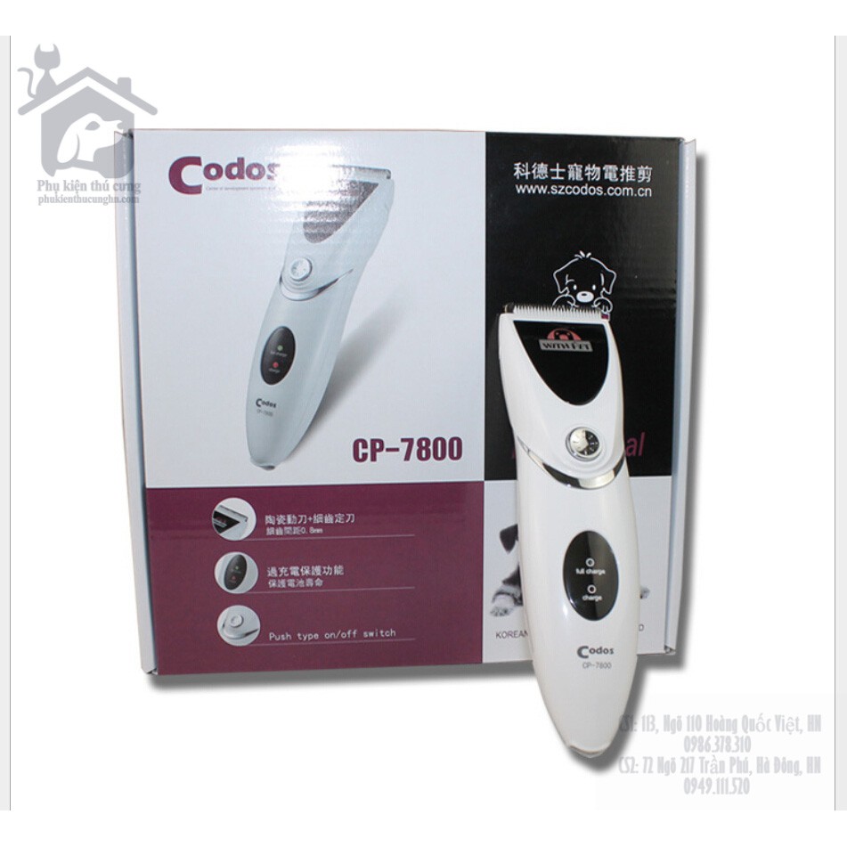 Tông đơ cắt lông chó mèo Codos CP 6800 7800 - Phụ kiện thú cưng Hà Nội