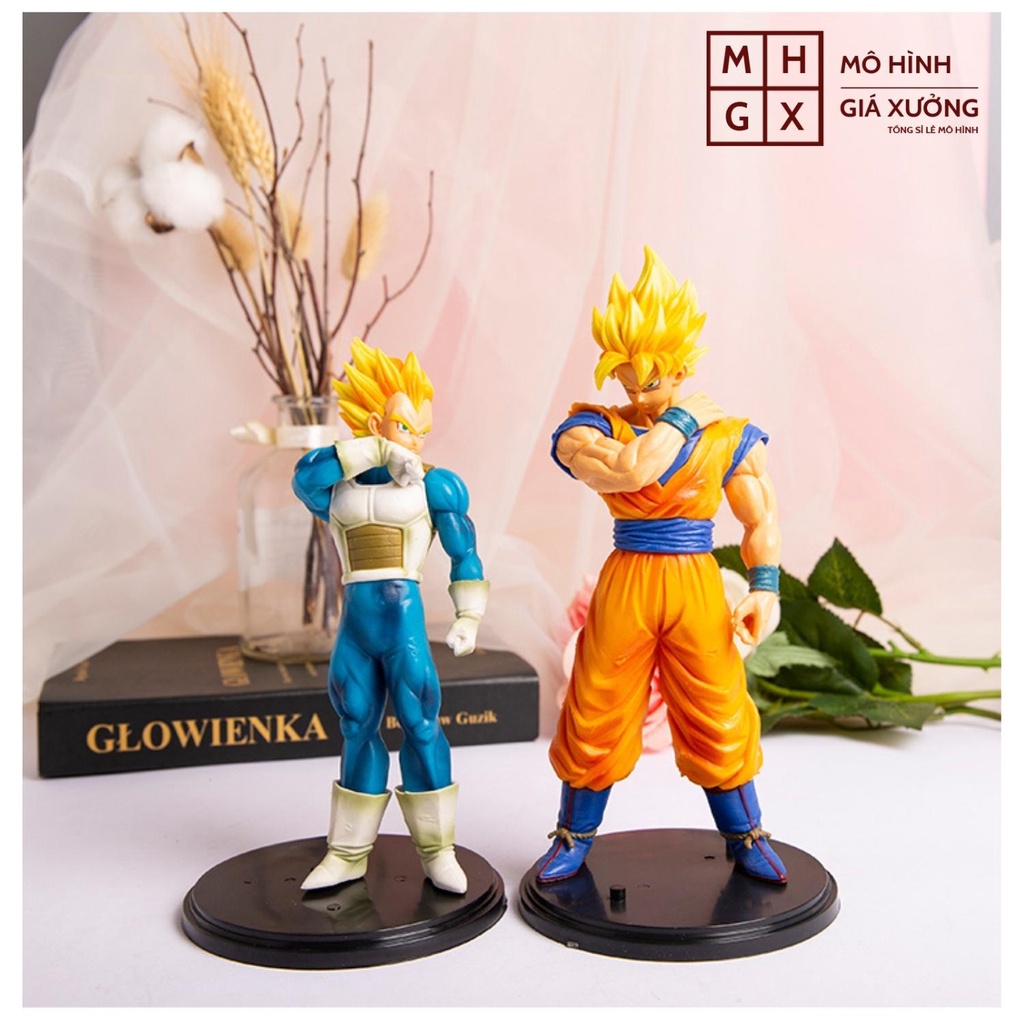 Mô hình Dragon Ball SonGoku  vs Vegeta  super saiyan  siêu đẹp siêu rẻ  cao 20cm - figure mô hình 7 viên ngọc rồng