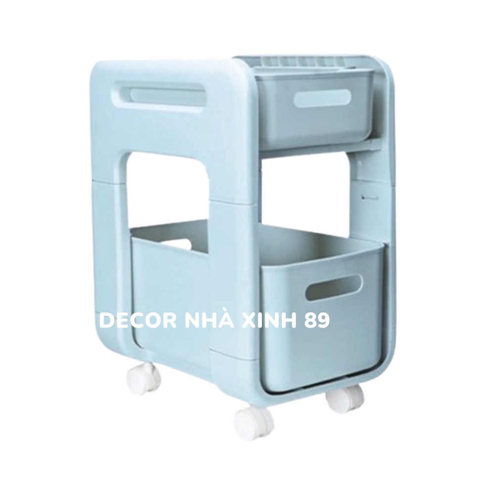 Kệ trượt đa năng, kệ để đồ có bánh xe Kệ đựng đồ phòng tắm nhà bếp, đựng đồ ăn vặt - Decor Nhà Xinh