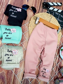 Quần nỉ lót lông bé gái