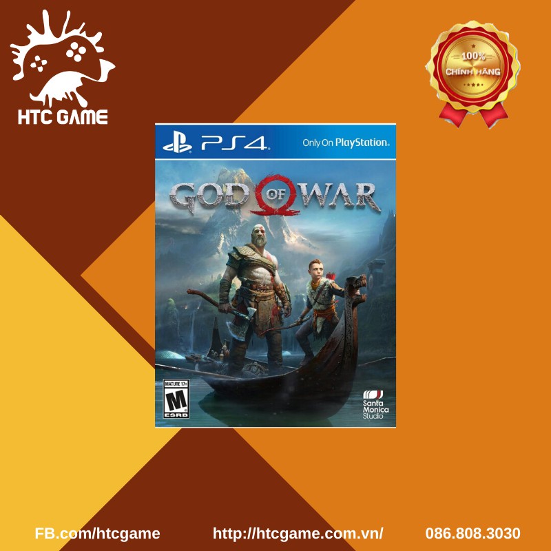 Đĩa God Of War 4 nguyên seal chính hãng dành cho máy Sony PS4 / PS5