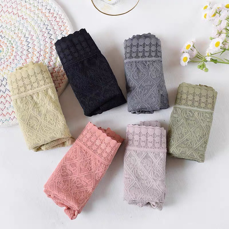 Quần Lót Nữ Ren Caro Sexy Quyến Rủ Mềm Mịn Thoải Mái Min Underwear 194160