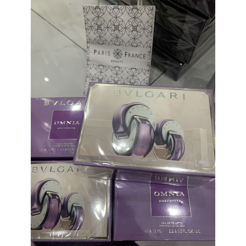 Bộ nước hoa nữ Bvlgari Omnia Amethyste 65ml & 15ml full seal