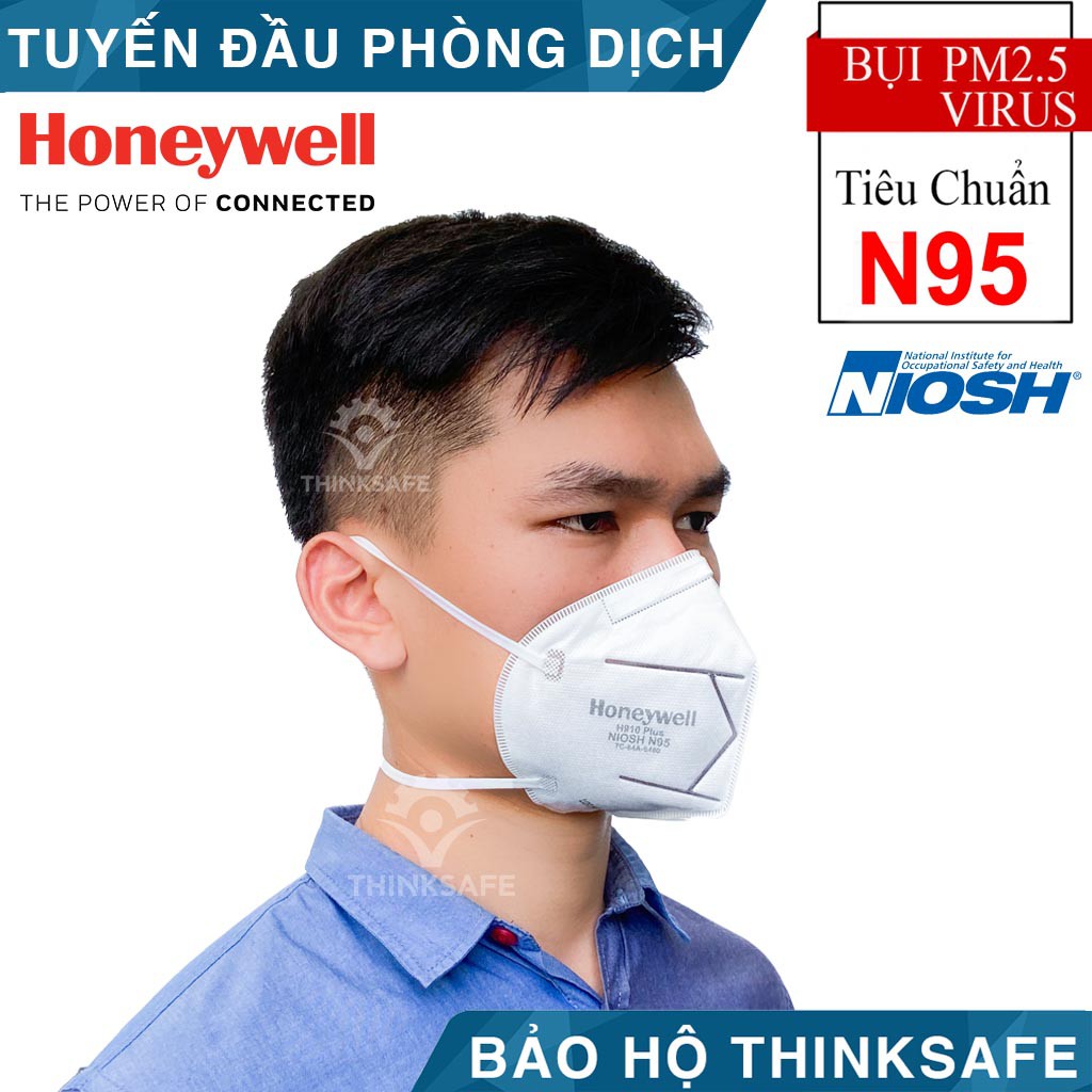 Khẩu trang Honeywell H910 Plus - Khẩu trang 3d mask đạt tiêu chuẩn KN95 chống bụi, phòng dịch - Thinksafe