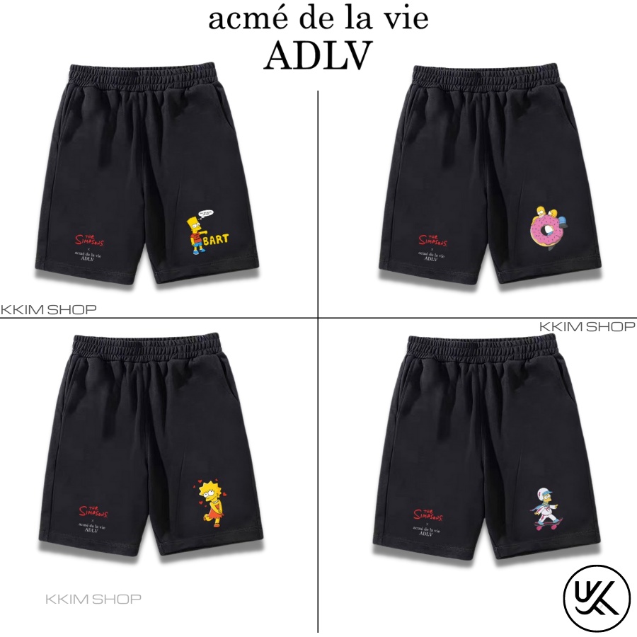 QUẦN SHORT ADLV The Simpsons Nam Nữ, quần đùi thun unisex form rộng thể thao, lửng cộc ngắn mặc nhà KKIMSHOP