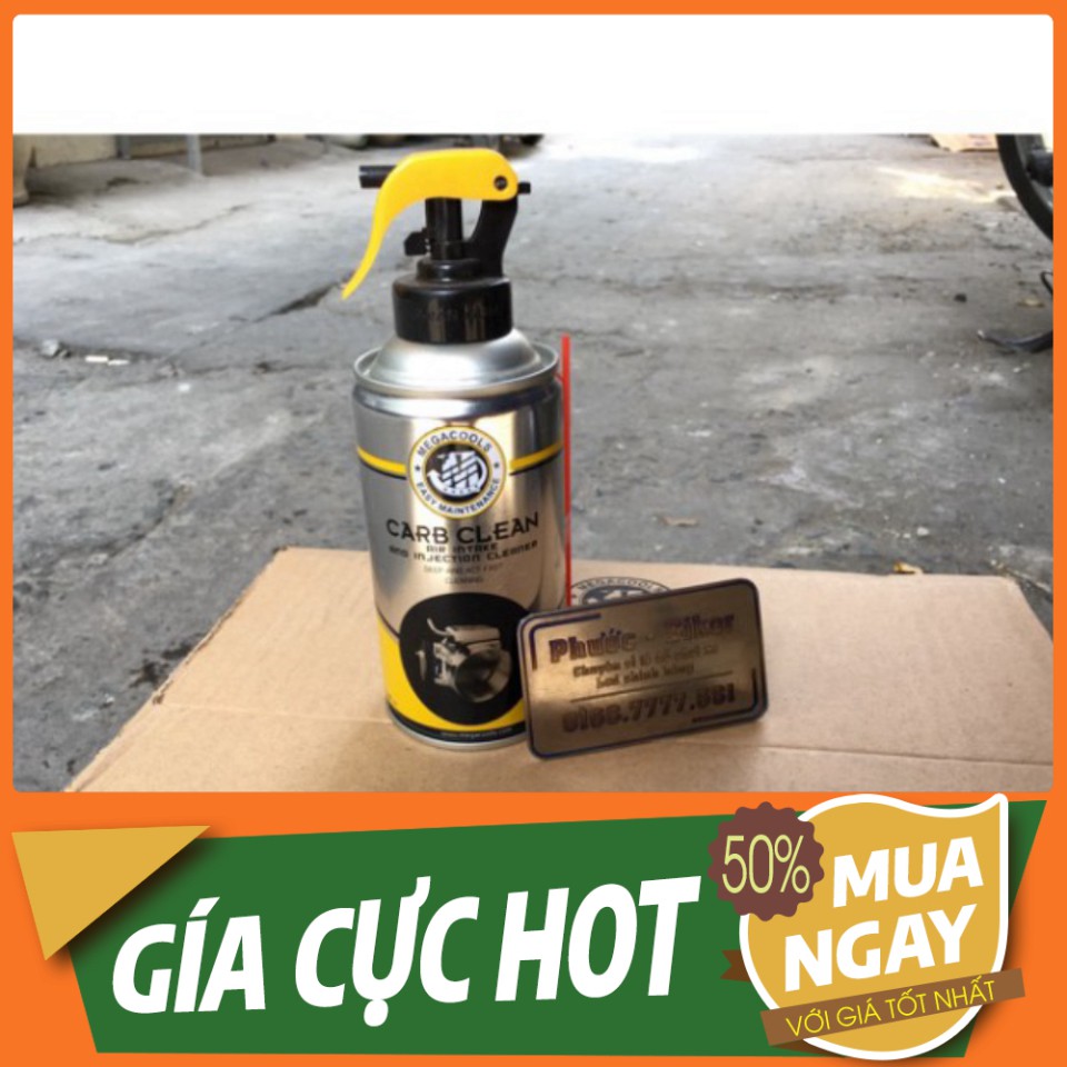 [GIÁ RẺ NHẤT] Megacools CarbClean dung dịch xịt vệ sinh buồng đốt siêu hiệu quả 300ml . MS 800 ĐẠI_KA.SHOP