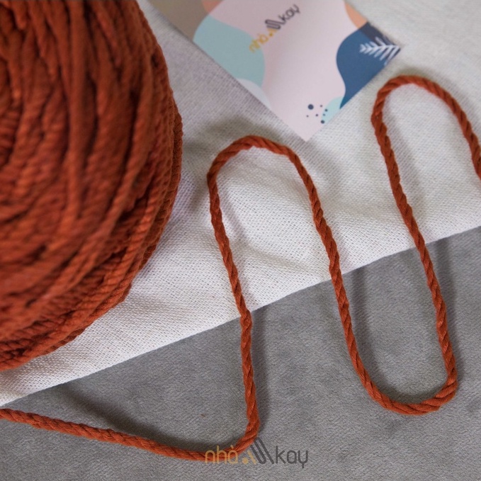 200 gram Dây thừng cotton làm macrame,size 3mm, 5 mm, full color, mềm, mịn, mượt, giá tốt.