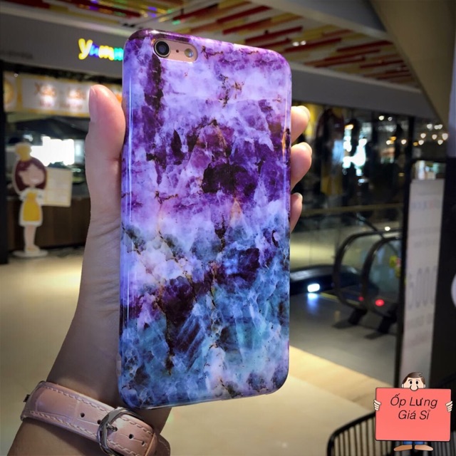 Ốp lưng in hoa văn đá cẩm thạch iphone 6/6s- iphone 6plus/6splus- iphone 7plus/ iphone 8plus