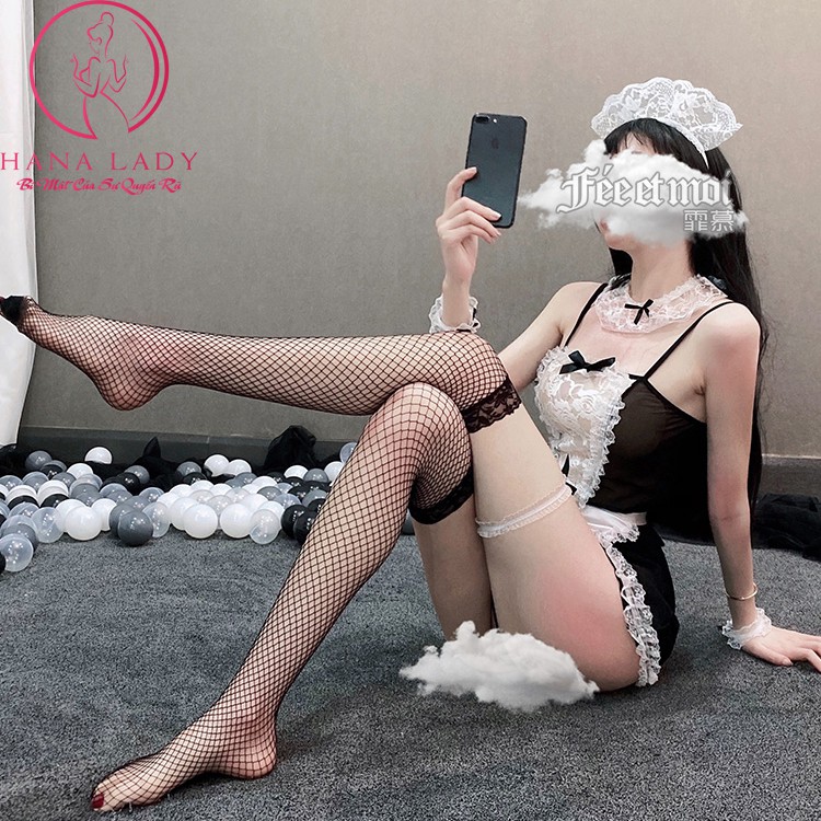 Đồ Ngủ Cosplay Nàng Hầu, Váy Ngủ Chất Vải Ren Mềm Hóa Trang Mặc Nhà Kèm Phụ Kiện HanaLady - CP158 | BigBuy360 - bigbuy360.vn