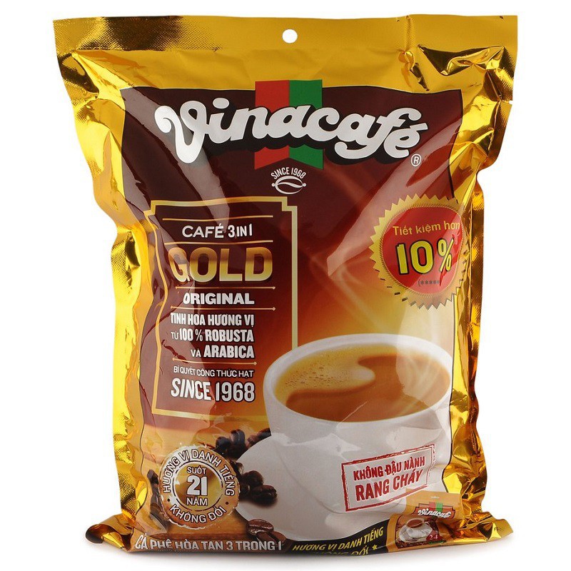 Cà Phê Sữa Hòa Tan Vinacafe Gold Original Bịch 40 gói * 20G