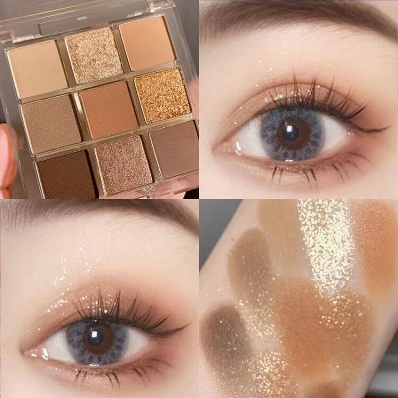 🌈Bảng phấn mắt JADED 9 màu ánh nhũ trang điểm chuyên nghiệp