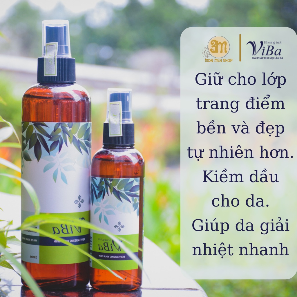 XỊT KHOÁNG TƯƠI VIBA 250ml cấp, dưỡng ẩm, kiềm dầu, khóa trang điểm - Monmenshop | BigBuy360 - bigbuy360.vn