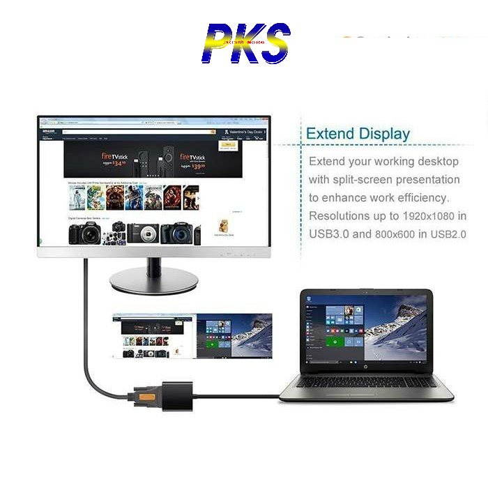 Cáp chuyển USB 3.0 sang VGA – USB to VGA