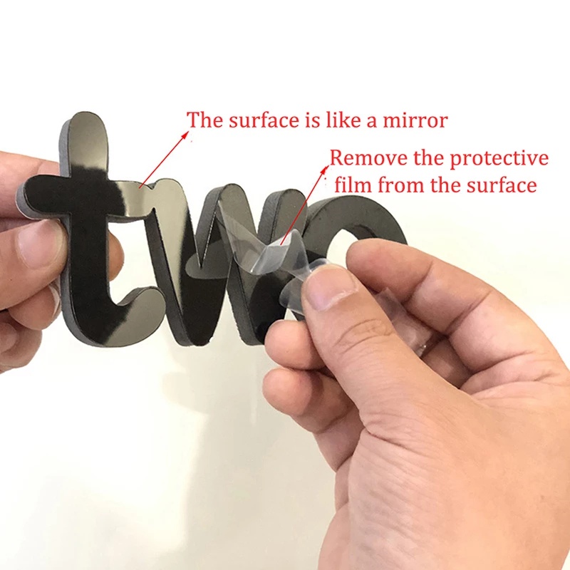 Đồng Hồ Treo Tường Mặt Gương 3D Không Khung Bằng Acrylic Thời Trang Hiện Đại Trang Trí Nhà Cửa / Văn Phòng / Phòng Ngủ